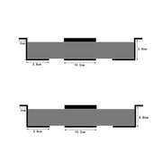 Supporto per riporre laptop, tablet, mini PC, vassoio invisibile in metallo, sotto la scrivania, 4.8cm, 6.8cm