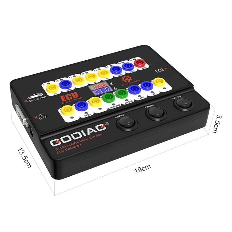 GODIAG GT100+ OBDII Breakout Box Tester porta diagnostica ECU Bench Connector, spina UK, UK Plug