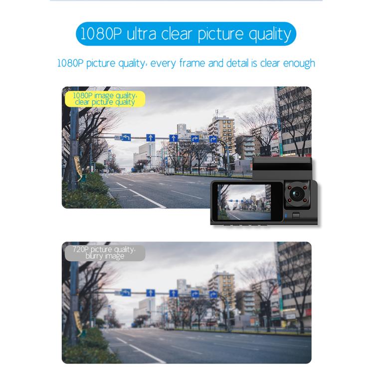 G71 HD 1080P registratore di guida a infrarossi con visione notturna a tre lenti da 2,0 pollici, No WIFI, WIFI Connection