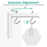 Supporto da soffitto universale per schermo di proiezione, supporto da parete a forma di L regolabile