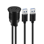 Cavo di prolunga impermeabile per auto da tipo C 3.0 femmina a USB A maschio, pannello modificato, 1m