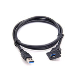 Cavo di prolunga per pannello strumenti per auto, barca e motocicletta, compatibile con USB3.0, a scatto quadrato, 2.0, 1m