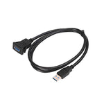Cavo di prolunga per pannello strumenti per auto, barca e motocicletta, compatibile con USB3.0, a scatto quadrato, 2.0, 1m