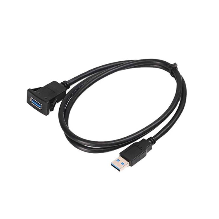Cavo di prolunga per pannello strumenti per auto, barca e motocicletta, compatibile con USB3.0, a scatto quadrato, 2.0, 1m