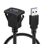 Cavo di prolunga per pannello strumenti per auto, barca e motocicletta, compatibile con USB3.0, a scatto quadrato, 2.0, 1m