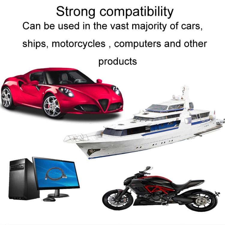 Cavo di prolunga per pannello strumenti per auto, barca e motocicletta, compatibile con USB3.0, a scatto quadrato, 2.0, 1m