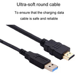 Cavo di estensione impermeabile per auto USB3.0+HDMI da 2 m, per cruscotto di motociclette e barche, 2m USB3.0+HDMI