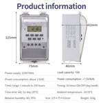 Interruttore automatico timer 220V 10A per domotica