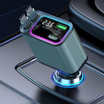 Doppio cavo retrattile, stivaggio automatico, luce ambiente di marcia, display della tensione, caricabatteria per auto, Type-C+Type-C, Type-C+8 Pin