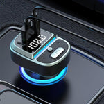 Caricabatterie rapido per auto con display digitale della tensione, lettore MP3 Bluetooth per veicoli, GZ07