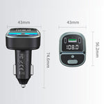 Caricabatterie rapido per auto con display digitale della tensione, lettore MP3 Bluetooth per veicoli, GZ07