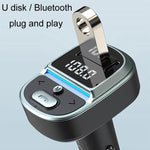 Caricabatterie rapido per auto con display digitale della tensione, lettore MP3 Bluetooth per veicoli, GZ07