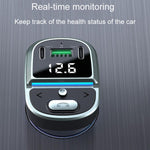 Caricabatterie rapido per auto con display digitale della tensione, lettore MP3 Bluetooth per veicoli, GZ07