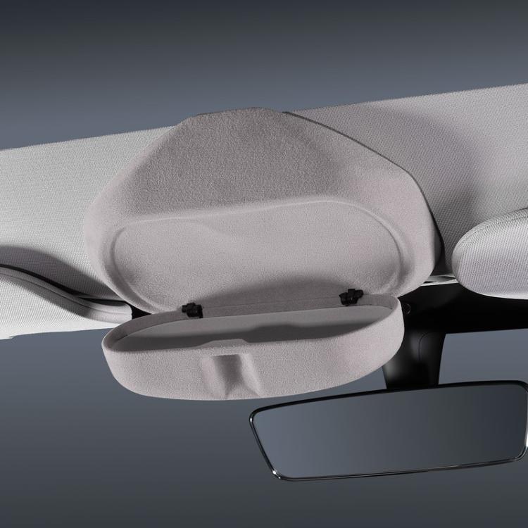 Per la scatola portaoggetti in pelle scamosciata Tesla per occhiali, 2024 Model 3 Beige, 2024 Model 3 Black, Model Y Beige, Model Y Black, Model 3 Beige, Model 3 Black