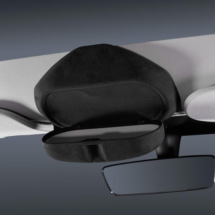 Per la scatola portaoggetti in pelle scamosciata Tesla per occhiali, 2024 Model 3 Beige, 2024 Model 3 Black, Model Y Beige, Model Y Black, Model 3 Beige, Model 3 Black