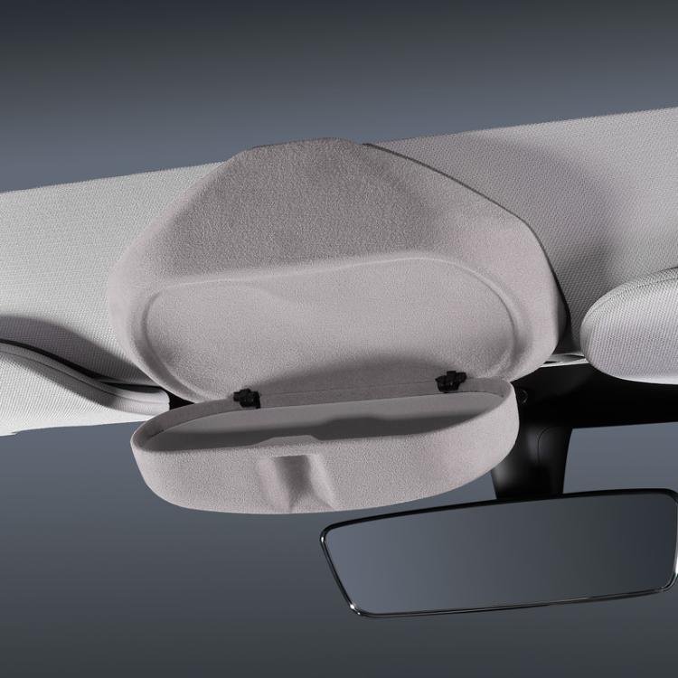 Per la scatola portaoggetti in pelle scamosciata Tesla per occhiali, 2024 Model 3 Beige, 2024 Model 3 Black, Model Y Beige, Model Y Black, Model 3 Beige, Model 3 Black