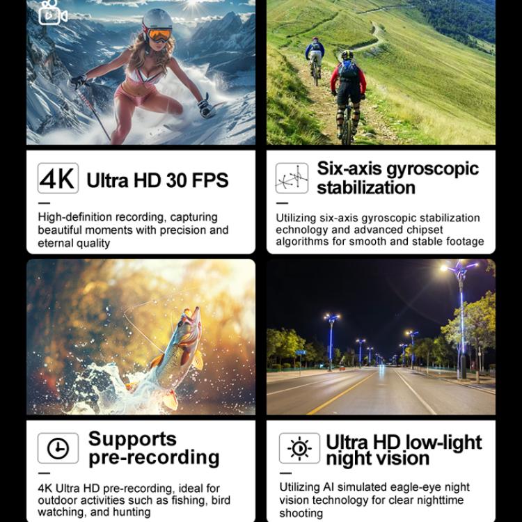 Videocamera subacquea da pollice montata sul petto, anti-vibrazione, impermeabile, per motociclette, 4K HD, SOOCOO SAW1 No Memory Card, SOOCOO SAW1 With 32G Memory Card, SOOCOO SAW1 With 64G Memory Card, SOOCOO SAW1 With 128G Memory Card���������������...