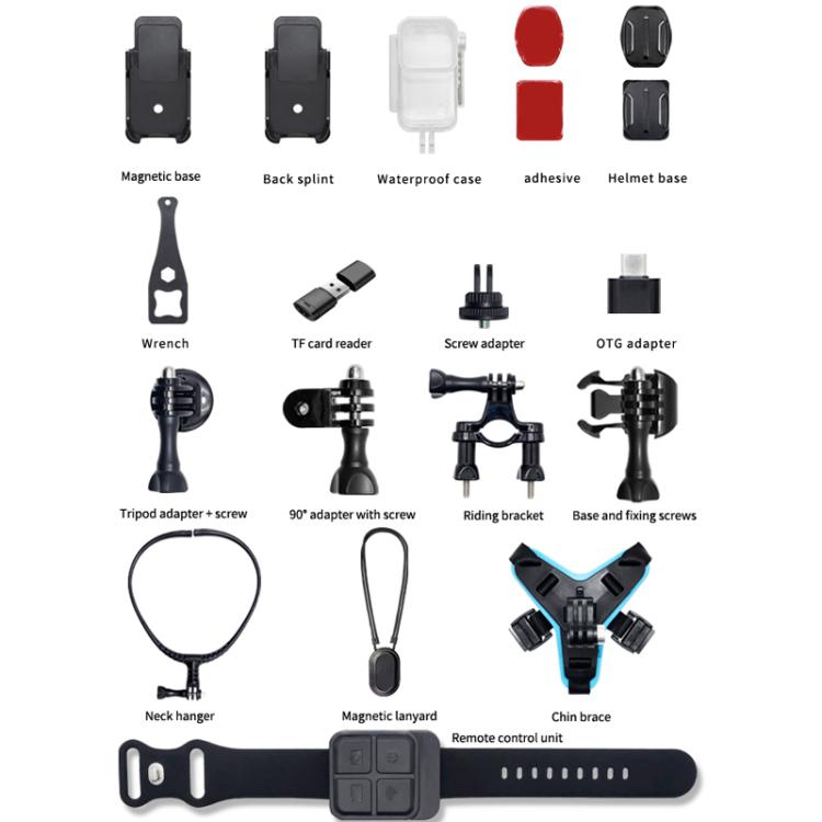Videocamera subacquea da pollice montata sul petto, anti-vibrazione, impermeabile, per motociclette, 4K HD, SOOCOO SAW1 No Memory Card, SOOCOO SAW1 With 32G Memory Card, SOOCOO SAW1 With 64G Memory Card, SOOCOO SAW1 With 128G Memory Card���������������...