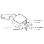Caricabatteria per auto con doppio cavo retrattile per lettore MP3 Bluetooth per automobile, BC97