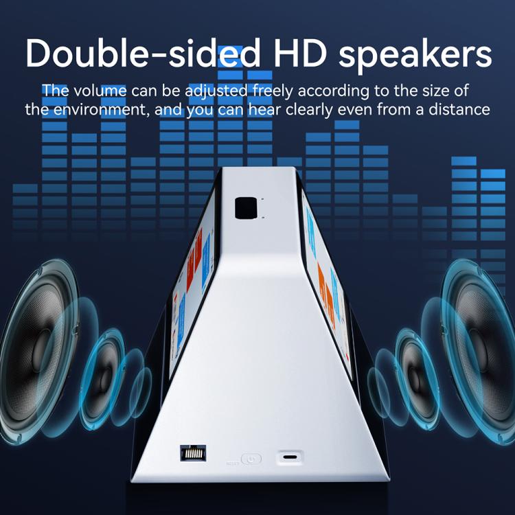 X7 Traduttore vocale intelligente aziendale HD Touch Dual-screen 2.4/5.0G da 7 pollici, Black White, with US Plug