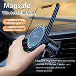 Supporto per telefono con ricarica wireless magnetica per auto da 15 W, base in lega, Adhesive Black, Adhesive Silver, Air Outlet Black, Air Outlet Silver