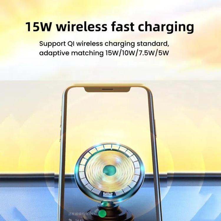 Supporto per telefono con ricarica wireless magnetica per auto da 15 W, base in lega, Adhesive Black, Adhesive Silver, Air Outlet Black, Air Outlet Silver