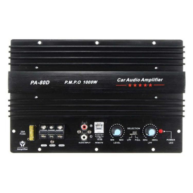 PA-80D Amplificatore subwoofer per auto Scheda madre Modulo audio per auto ad alta potenza da 12 V, PA-80D
