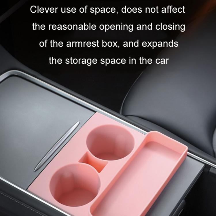 Per Tesla 21-23 Modello 3/Y Controllo Centrale Portabicchieri Integrato in Silicone