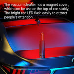 Auto Mini Portatile Potente Aspirazione LED Lampeggiante Luce di Avvertimento Illuminazione Esterna Aspirapolvere, V8