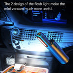 Auto Mini Portatile Potente Aspirazione LED Lampeggiante Luce di Avvertimento Illuminazione Esterna Aspirapolvere, V8