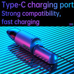 Auto Mini Portatile Potente Aspirazione LED Lampeggiante Luce di Avvertimento Illuminazione Esterna Aspirapolvere, V8