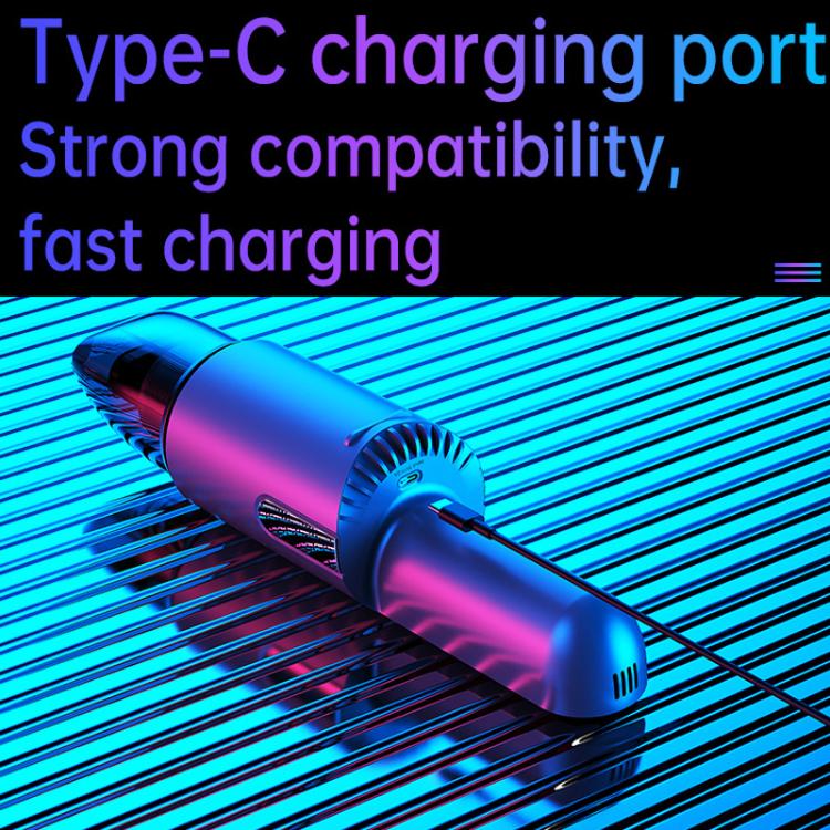Auto Mini Portatile Potente Aspirazione LED Lampeggiante Luce di Avvertimento Illuminazione Esterna Aspirapolvere, V8