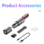 Auto Mini Portatile Potente Aspirazione LED Lampeggiante Luce di Avvertimento Illuminazione Esterna Aspirapolvere, V8