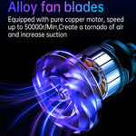 Auto Mini Portatile Potente Aspirazione LED Lampeggiante Luce di Avvertimento Illuminazione Esterna Aspirapolvere, V8