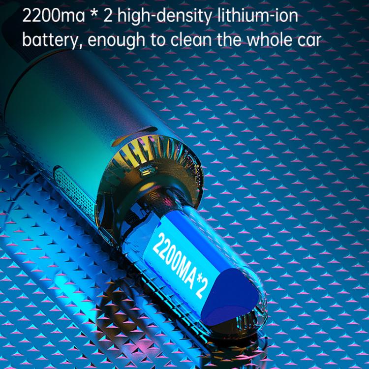 Auto Mini Portatile Potente Aspirazione LED Lampeggiante Luce di Avvertimento Illuminazione Esterna Aspirapolvere, V8