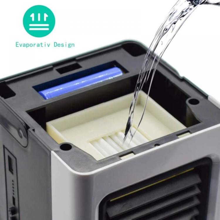 Mini condizionatore d'aria raffrescatore umidificatore ricaricabile ventilatore USB 3 velocità di regolazione