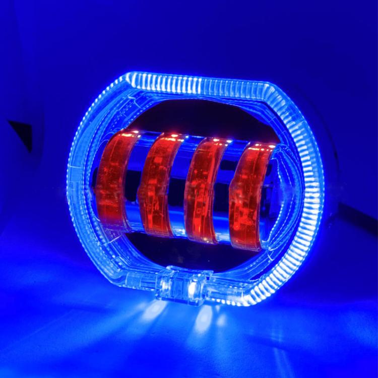 Faro LED 4 perline doppia lente per moto e veicoli elettrici