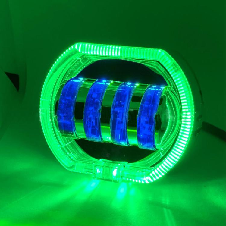 Motociclo Veicolo elettrico Modifica generale Faro a LED 4 perline Lampade a doppia lente, White Aperture+Red Devil Eye, Red Aperture+Red Devil Eye, Blue Aperture+Red Devil Eye, Ice Blue Aperture+Red Devil Eye, Green Aperture+Red Devil Eye             ...