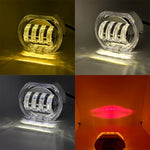 Motociclo Veicolo elettrico Modifica generale Faro a LED 4 perline Lampade a doppia lente, White Aperture+Red Devil Eye, Red Aperture+Red Devil Eye, Blue Aperture+Red Devil Eye, Ice Blue Aperture+Red Devil Eye, Green Aperture+Red Devil Eye             ...