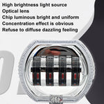 Motociclo Veicolo elettrico Modifica generale Faro a LED 4 perline Lampade a doppia lente, White Aperture+Red Devil Eye, Red Aperture+Red Devil Eye, Blue Aperture+Red Devil Eye, Ice Blue Aperture+Red Devil Eye, Green Aperture+Red Devil Eye             ...