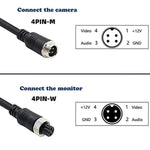Cavo connettore adattatore telecamera auto 50 cm, 4 Pin Aviation Female To RCA Female DC Male, 4 Pin Aviation Female To RCA Female DC Female, 4 Pin Aviation Female To RCA Male DC Male, 4 Pin Aviation Male To RCA Female DC Male                          ...