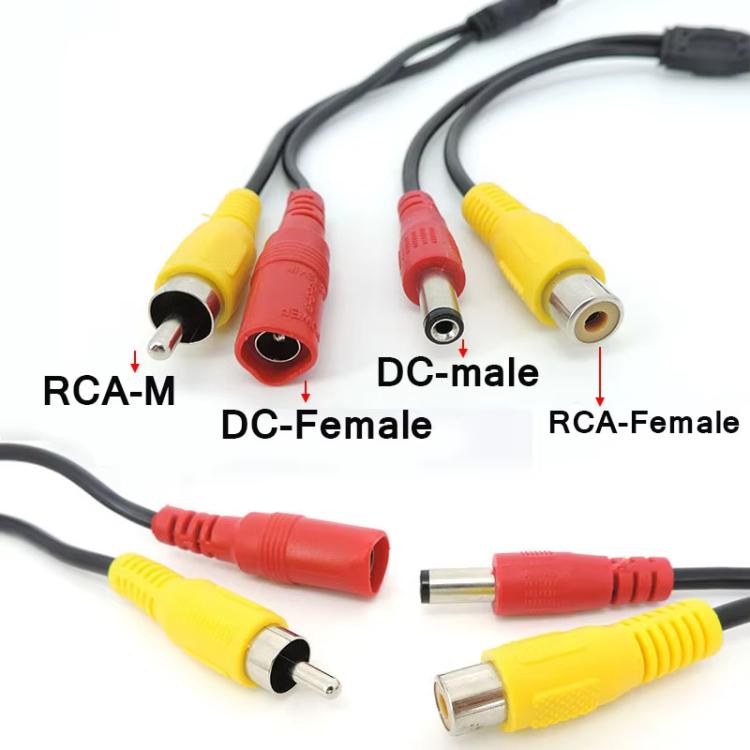 Cavo connettore adattatore telecamera auto 50 cm, 4 Pin Aviation Female To RCA Female DC Male, 4 Pin Aviation Female To RCA Female DC Female, 4 Pin Aviation Female To RCA Male DC Male, 4 Pin Aviation Male To RCA Female DC Male                          ...