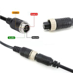 Cavo connettore adattatore telecamera auto 50 cm, 4 Pin Aviation Female To RCA Female DC Male, 4 Pin Aviation Female To RCA Female DC Female, 4 Pin Aviation Female To RCA Male DC Male, 4 Pin Aviation Male To RCA Female DC Male                          ...