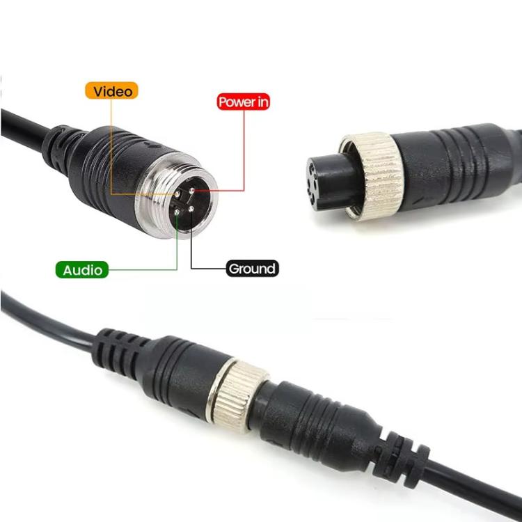 Cavo connettore adattatore telecamera auto 50 cm, 4 Pin Aviation Female To RCA Female DC Male, 4 Pin Aviation Female To RCA Female DC Female, 4 Pin Aviation Female To RCA Male DC Male, 4 Pin Aviation Male To RCA Female DC Male                          ...