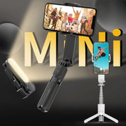 Mini stabilizzatore Bluetooth con luce selfie e stick