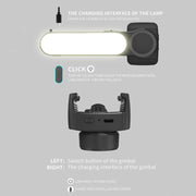 Mini stabilizzatore Bluetooth con luce selfie e stick