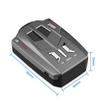 Rilevatore di velocità radar mobile per auto Cane elettronico per auto, supporto inglese / russo, V9