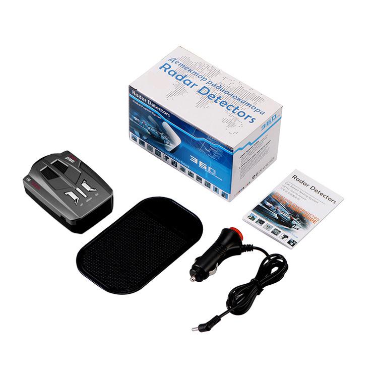 Rilevatore di velocità radar mobile per auto Cane elettronico per auto, supporto inglese / russo, V9