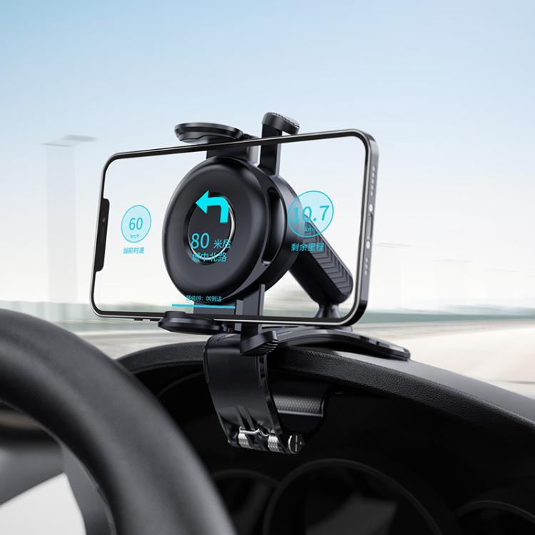 Supporto per telefono con supporto per console centrale per aletta parasole per cruscotto auto