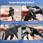 Supporto per borsa per telefono impermeabile per bicicletta, rotazione a 360 gradi, supporto per cellulare per motocicletta, Handlebar Model, Rearview Mirror Model
